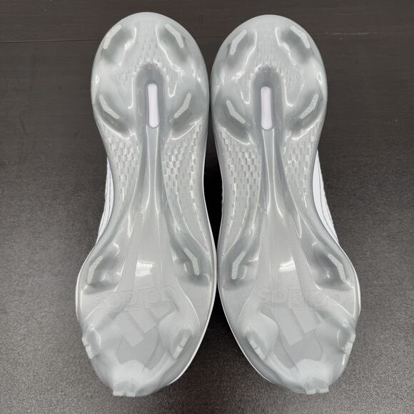 Adizero PureHustle 3 TPU Softball Cleats Adidas White Black Silver IG7137 Sz 9.5 - Picture 8 of 14
